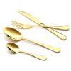 24pcs gold cutlery set