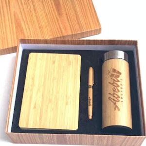 3pcs corporate gift set ( notebook, pen, flask) - 22000
