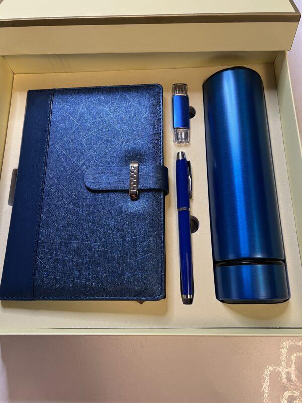 4 pcs corporate gift set blue