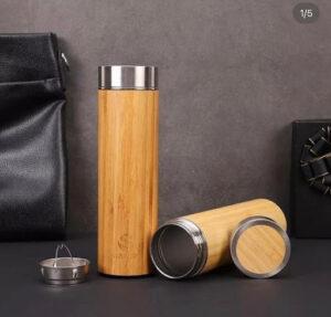 500ml wooden thermo bottle