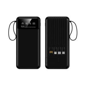 10,000 mAh Power Bank with four (4) inbuilt cable